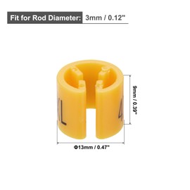 MECCANIXITY Clothes Hanger Marker 4XL Size Tag Fit 3mm Rod Orange for Garment Clothing Color Coding, Pack of 100