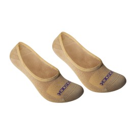 ZeroSock Womens Bamboo Super Low Invisible Socks With Mesh Ventilation with Anti-Slip Gel Heel Grip (4 Pairs Per Box) (Women's Large 10-12, Nude)