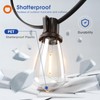 addlon 100FT(50FT*2) LED Outdoor String Lights Waterproof Patio Lights with