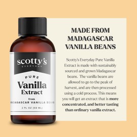 Pure Vanilla Extract from Madagascar Vanilla Beans - Sustainably Grown - Cold Extraction Processed - Gluten-Free - 2 FL OZ - 3 Pack