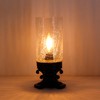 ANLONGLU Small Crackled Glass Table Lamp Mini Candle Desk Night