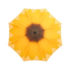 Knirps Ombrellone da spiaggia, design a girasole, 150 cm di diametro, nylon, 8 pannelli resistenti e gonne laterali, tubi metallizzati di colore bianco e regolabili in altezza