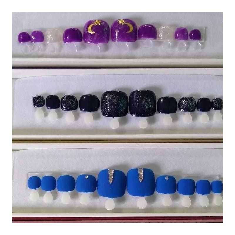 Perfect Nails Press On Uñas Pies Press On Diseño Navideños