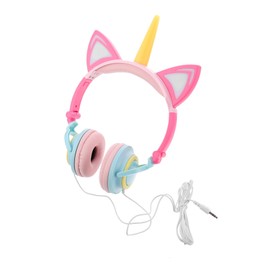 SHOWERORO 1Pc Unicorn Ear Headphones Creative Design for Quality Material Compatible with Smartphones Tablets Cute Glowing Earphone