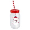 Widdle Gifts Christmas Mason Jar and Straw - Re-useable Sturdy