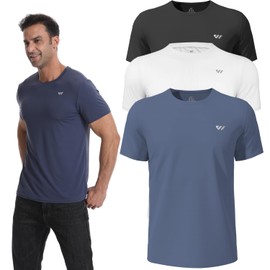 3 or 5 Pack Workout Shirts for Men Quick Dry Running T-Shirt Short Sleeves Moisture Wicking Crew Neck Tee Athletic Casual Top