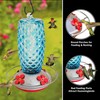 Hummingbird Feeder by Grateful Gnome - Large Hand Blown Stained