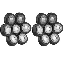 Head Shaver Replacement Heads,7D Head Shaver Replacement Blades,Compatible with Many Brands Bald Men Electric Shaver. (2Pack)
