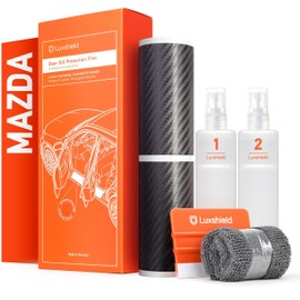 Luxshield Car Door Sill Protectors for Mazda MX-30 1 (I) DR I 2021-2025 - Paint Protection Film for Car Kick Plates Panel Covers Carbon