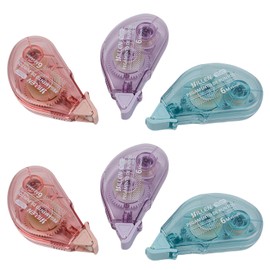 6 Pack Glue Roller, Double Sided Tape Dispenser, Scrapbooking Supplies Scrapbook Tape for Crafting, Cards, Photo, Journal and Scrapbooking,6m X 6mm