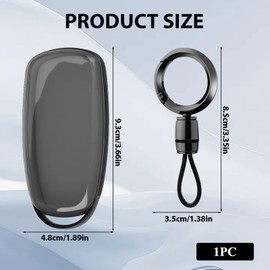 Gipnva TPU Key Fob Cover, Soft Tpu Remote Key Fob Holder Case for Chery Jaecoo J7 J8 J9 Tiggo 8 Pro Tiggo 8plus 5 Plus 7pro Tiggo 7 Pro Max Omoda 5 C5, Accessories with Keychains, Smart Key Protector