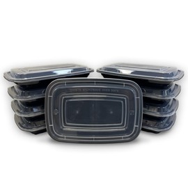 PROELITE Meal Prep 1-3 Compartment BPA Free Reusable Containers - Plastic Food Storage Trays with Lids - Microwavable, Freezer and Dishwasher Safe - Stackable Bento Lunch Boxes (20, 1 Meal)