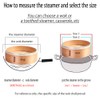Hcooker 3 Tier Kitchen Bamboo Steamer with Double Stainless Steel