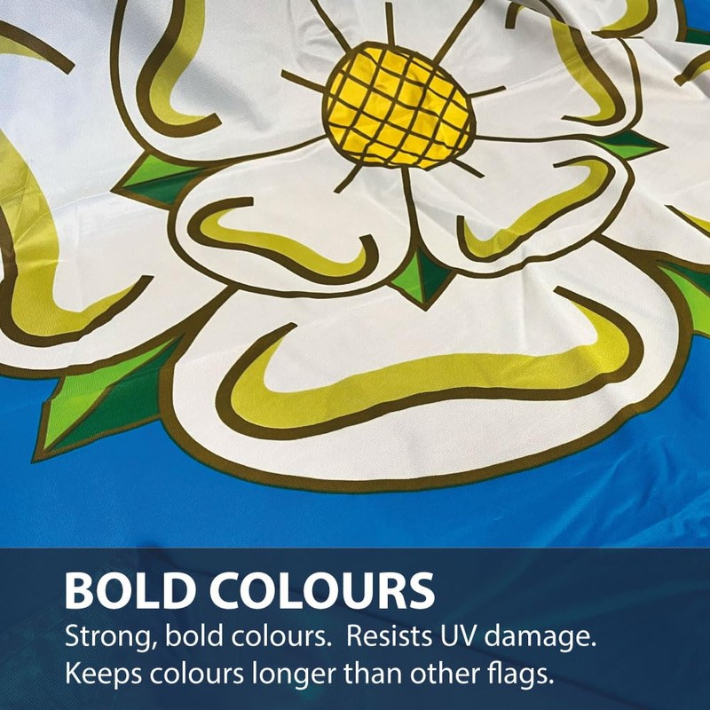 NWFlags Yorkshire Flag 150gsm Nylon Rope & Toggle 5ft x
