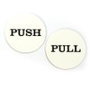 Push Pull Round Door Sign (White)