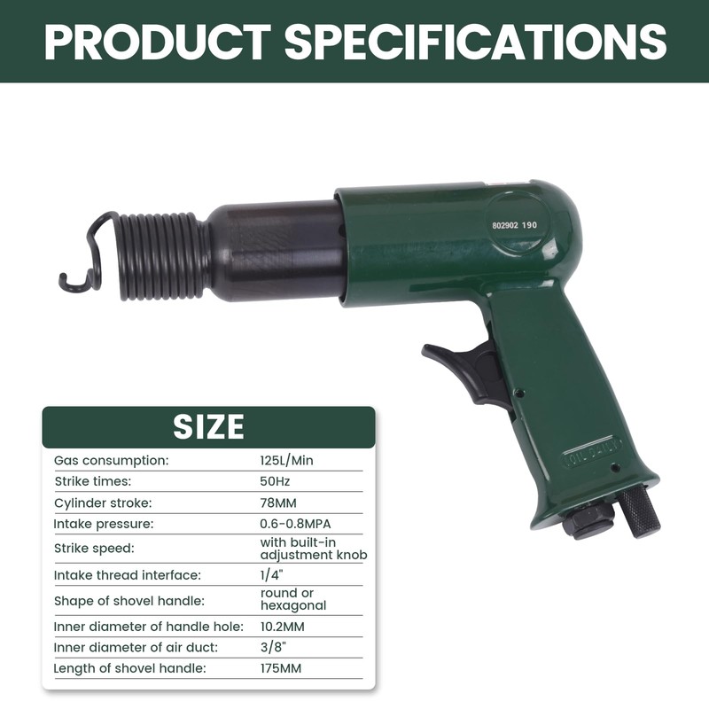 Doppy Air Hammer Kit, with Quick Change Retainer and 3