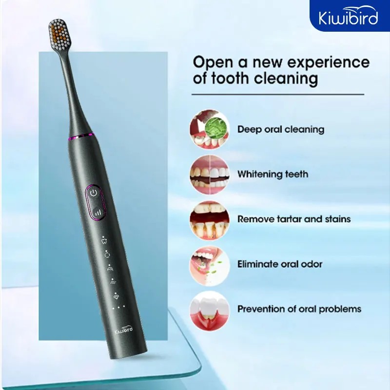 In-Stock Smart Sonic Toothbrush with 45° Oscillating Vibration USB-C Rechargeable
