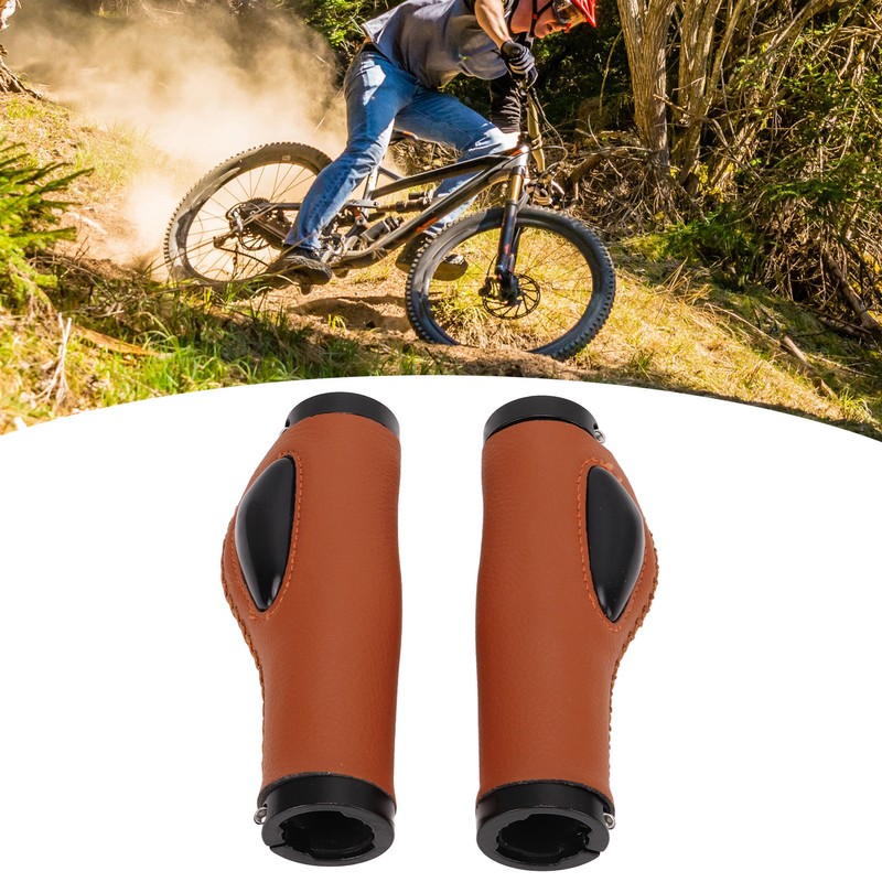 Artificial Leather Bicycle Grips Liquid Silicone Palm Pad Shock Absorption