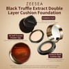 zeesea 2 in 1 Black Truffle Cushion Foundation,Makeup Double Layer