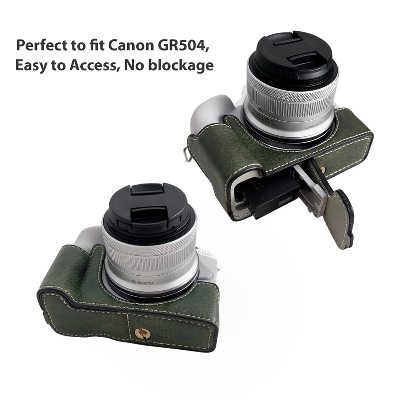 Digital Camera Bottom Protective Case PU Leather Camera Bag with
