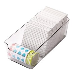 POPSFL Sticky Note Holder Sticky Note Case Rectangle Large Capacity Post-it Case Memo Holder Desk Organizer Trinket Stationery Organizer Cosmetic Storage