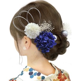 JZOON B7007 Yukata, Hair Ornament, Coming-of-age Ceremony, Hakama, Graduation Ceremony, Kimono, Kimono, Dried Flowers, Ping-pong Mom, Hydrangea, Kasumi Grass, Golden Balls, Mizuhiki, Fireworks