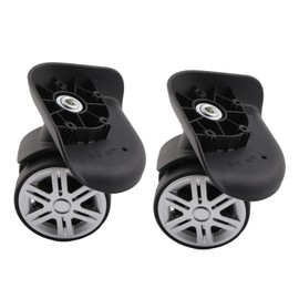 Generic Luggage Wheels Replacement, Caster Wheels 1 Pair Large Black with 10 Screws for Suitcase Luggage