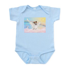 CafePress Angel/Jack Russell Terrier Infant Bodysuit Cute Infant Bodysuit Baby Romper Sky Blue