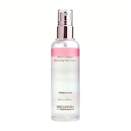 MIGUHARA Spray facial de colágeno rosa, espray facial con extracto de flor de rosa centífolia francesa, piel de cristal, brillo juvenil, piel reafirma