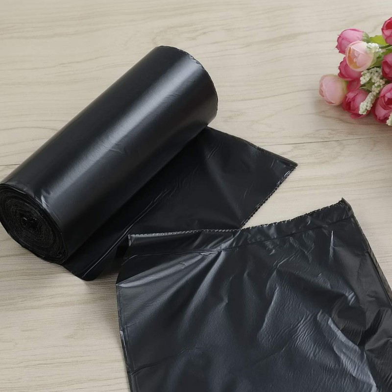 Ikando 10L Bin Liners, Bin Liners, Black / White Transparent,