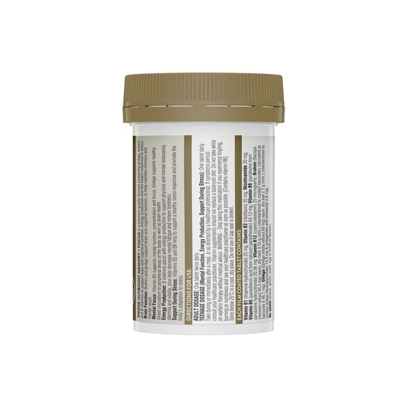 Swisse Ultiboost Memory + Focus 50 Tablets