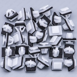 Rexka 30pcs Fender Flare and Door Moulding Clip with Sealer for Kia 87719-02500 Sorento