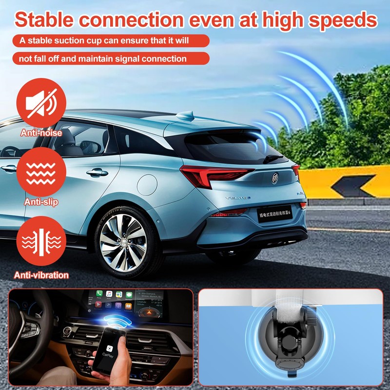 ASDKJL Foldable Starlink Mini Car Mount with Suction Cups，Quick Release