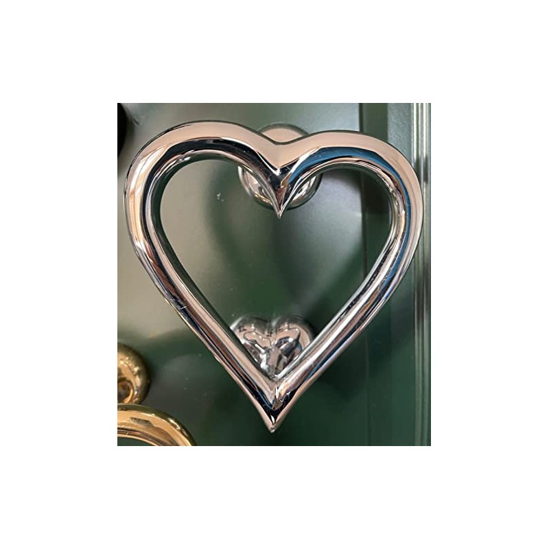 Heart Door Knocker Door Furniture: 4 Colours (Chrome)