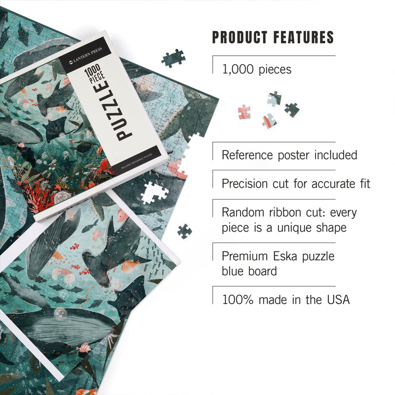 Lantern Press 1000 Piece Jigsaw Puzzle, Under The Sea