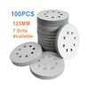 AIMALL 100x 123mm 5" 8-Hole Sanding Discs Hook Loop Orbital