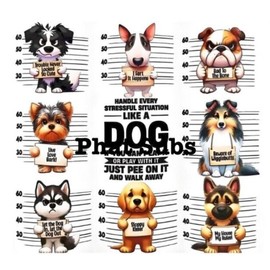 Unbranded 20oz Sublimation Tumbler Wrap Like A Dog Ready To Press Heat Transfer