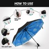 LLanxiry Umbrella Windproof Travel Umbrellas for Rain Black Folding Umbrellas