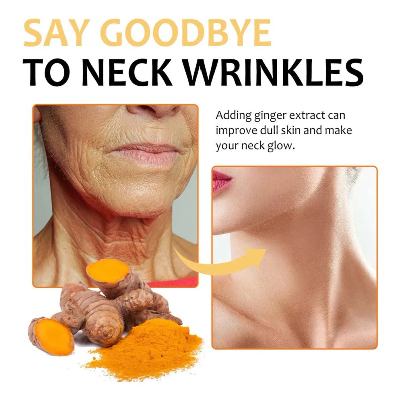 Crema Reafirmante De Cuello De Cúrcuma, Hidratante Facial Co