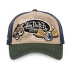 Von Dutch Unisex Adjustable Trucker Cap Khaki Beige Navy One