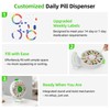 JULOS Daily Pill Dispenser with One-Press Button for Seniors &