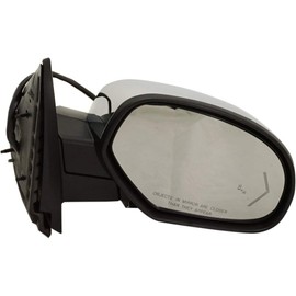 For Chevy Suburban/Tahoe 2007-2014 Door Mirror Passenger Side | Power Folding | Heated | w/Blind Spot Detection, Memory & Signal Light | Chrome | Replacement For 20843106 | GM1321525