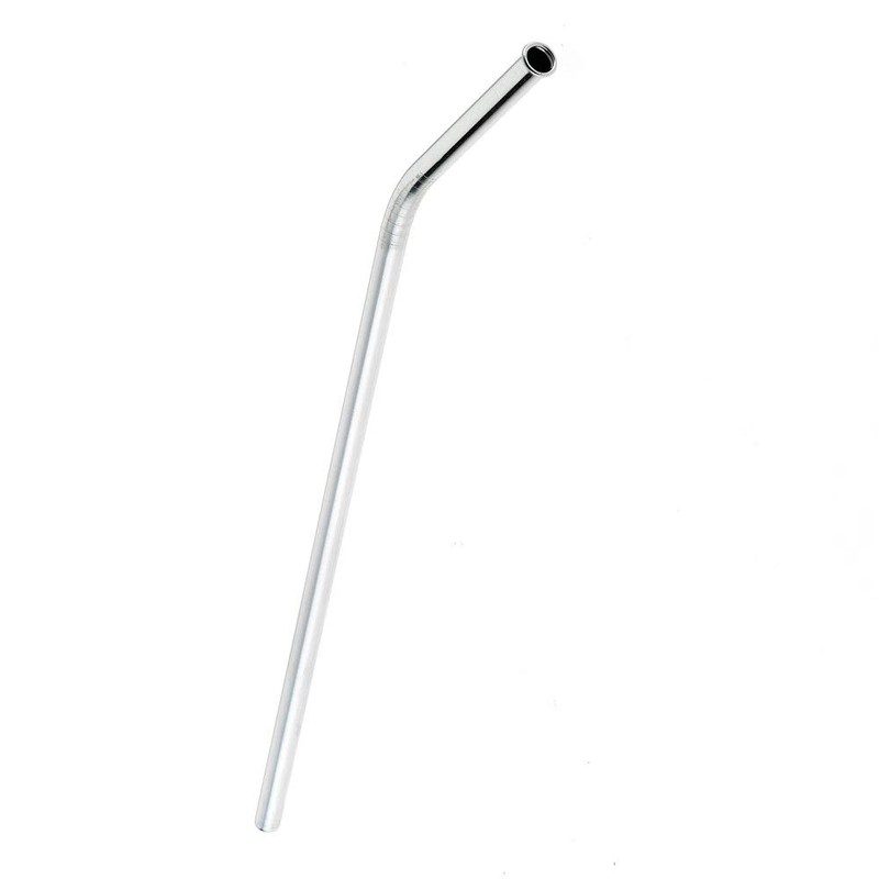 Barfly Stainless Steel Straw, 8 1/2", 1/4" Diam., Curved