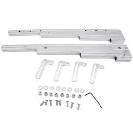 YUCHENSHLP Aluminum Wire Loom Set Polished Billet and Ball Milled Finish Wire Looms and Mounting Hardware Holder SBC BBC SBF 302 350 454 V8 Engine
