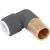 Radiator Valve Reducer Elbow Compression 15mm x 10mm Push Fit