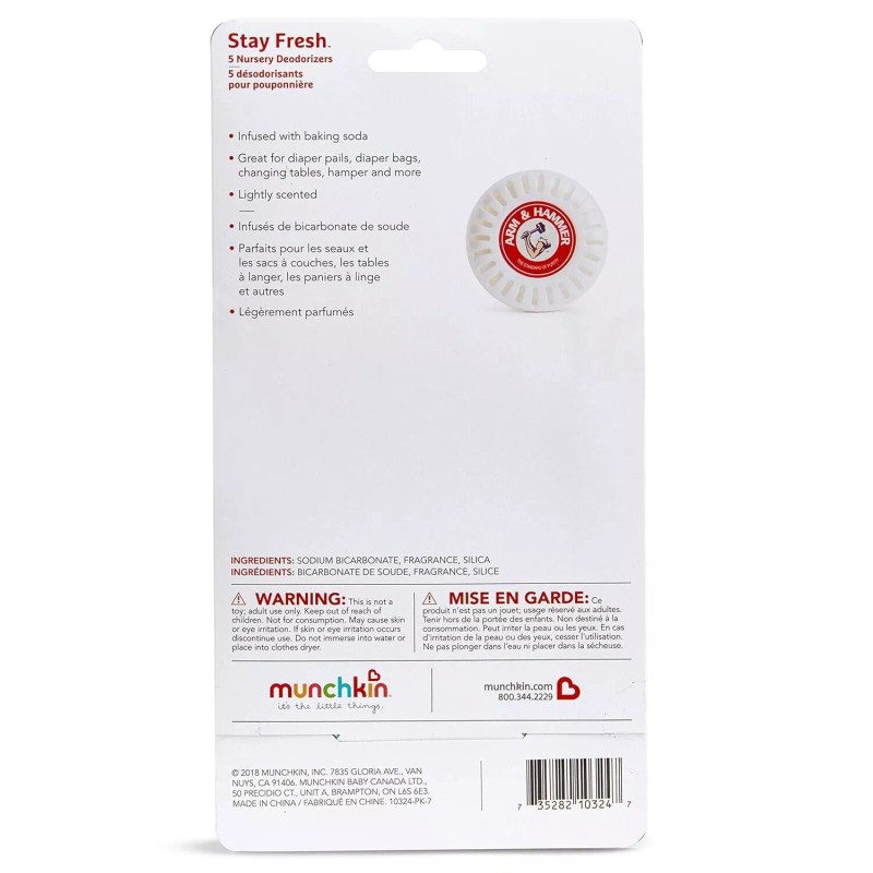 Munchkin Arm and Hammer Nursery Fresheners, Lavender or Citrus, 5ct