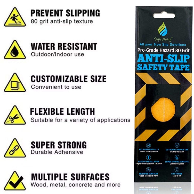 Anti slip tape black clear hazard grip grit stick on