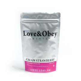LOEYTEA, Loose Leaf, 4 oz Pouch, Cream Strawberry