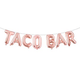 Taco Bar Decorations Taco Party Decorations Cinco De Mayo Decorations Mexican Fiesta Party Decorations Taco Party Supplies Fiesta Mexican Taco Birthday Party Decorations Balloons (TACO BAR Rose Gold)