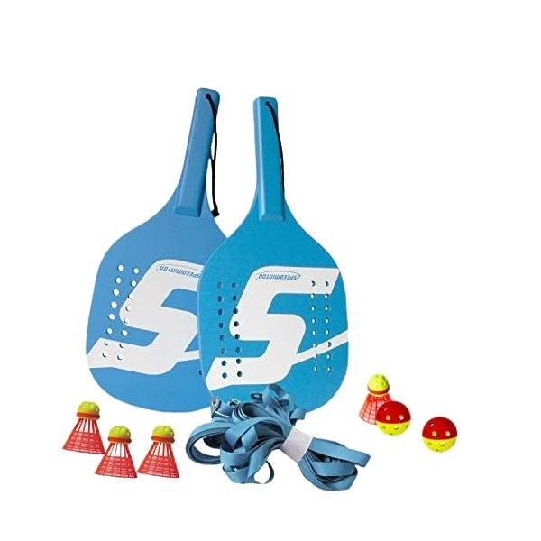 Speedminton Original Paddleminton - Complete Game Set incl. 2 Wooden